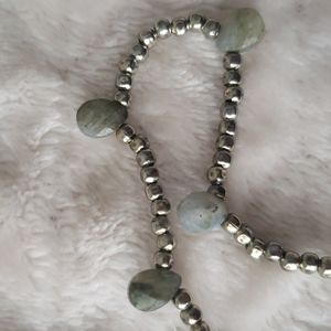 🖤 3/$15 Silver and Jade Bracelet